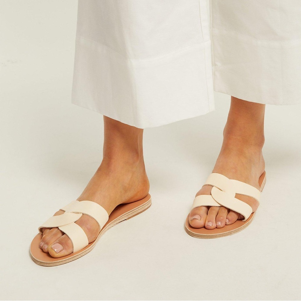 ANCIENT GREEK SANDALS Desmos cutout leather slides